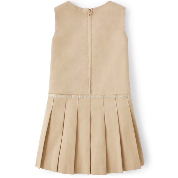 Gymboree Girls Khaki Pleated Jumper Dress, size 7 - Picture 2 of 3